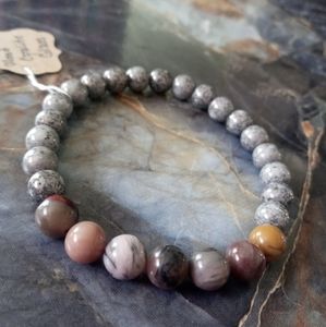 Wood Opalite & Glass Spiritual Ascension Bracelet